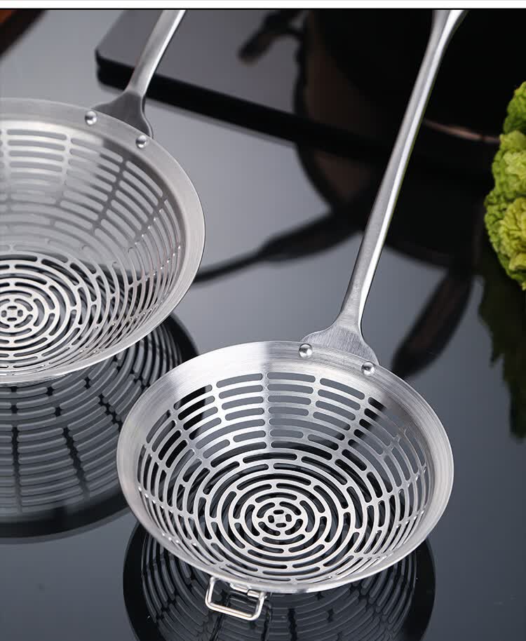 炸丸子的漏勺 双钩火锅漏勺 304不锈钢商用加厚油炸丸子捞面捞饺子
