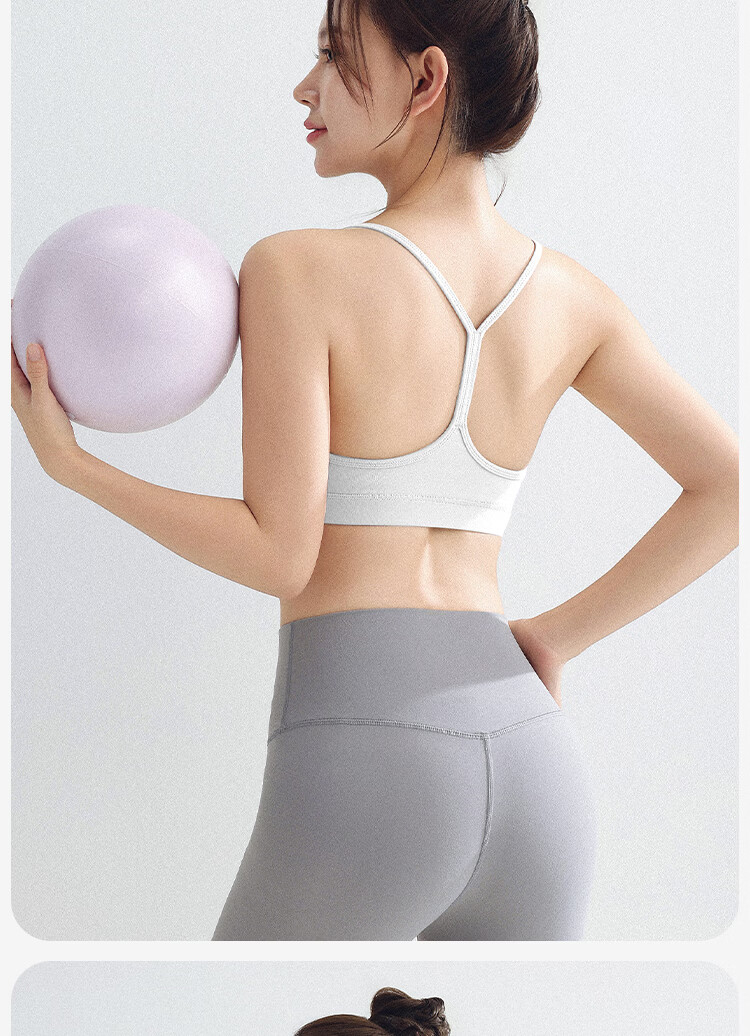 Free Style Women's Sports Bra Thin Strap Integrated Cup Backless Vest Pilates Yoga Fitness Training Bra 13