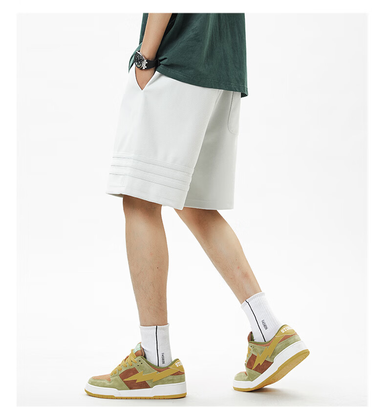 Fingercroxx IT Trendy Casual Sports Shorts Men Summer Lightweight Loose Fit Five-Point Pants Pink S 28