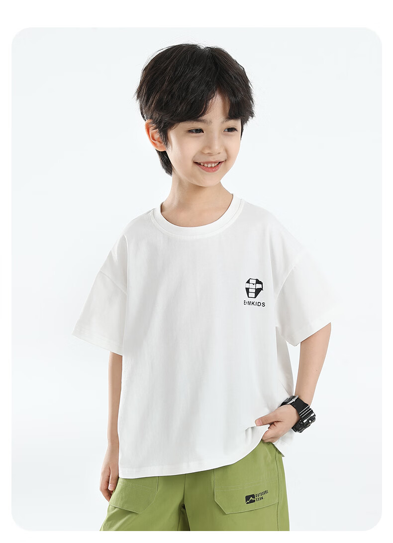 Little Elephant Ham Boys' Short Sleeve T-Shirt Summer 2026 New Cotton Pink 160 cm 33