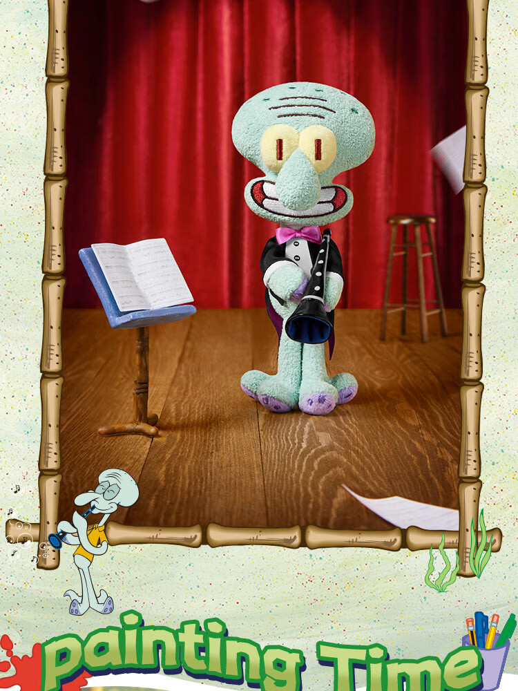 X11 SPACE Bikini Bottom Squidward's Day Series Plush Blind Box Gift Toy Plush Figure Single Box 15