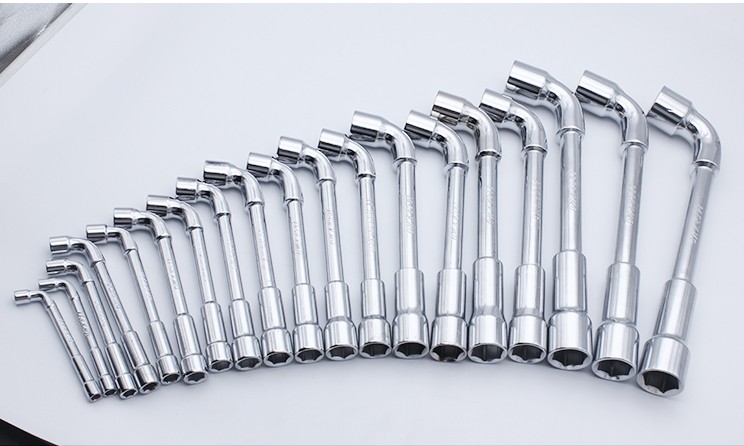 10号七字弯头套头烟斗扳手外六角套筒l型套筒扳手汽修工具大全手动