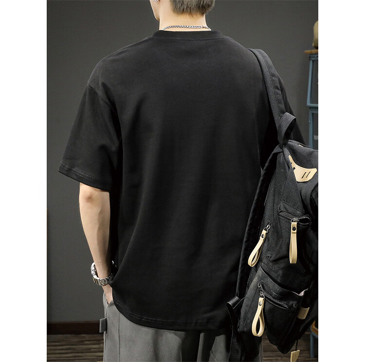 TonLion 2026 Summer New Men's Short Sleeve T-Shirt Front Print Loose Fit Crew Neck Casual Base Layer Top 11