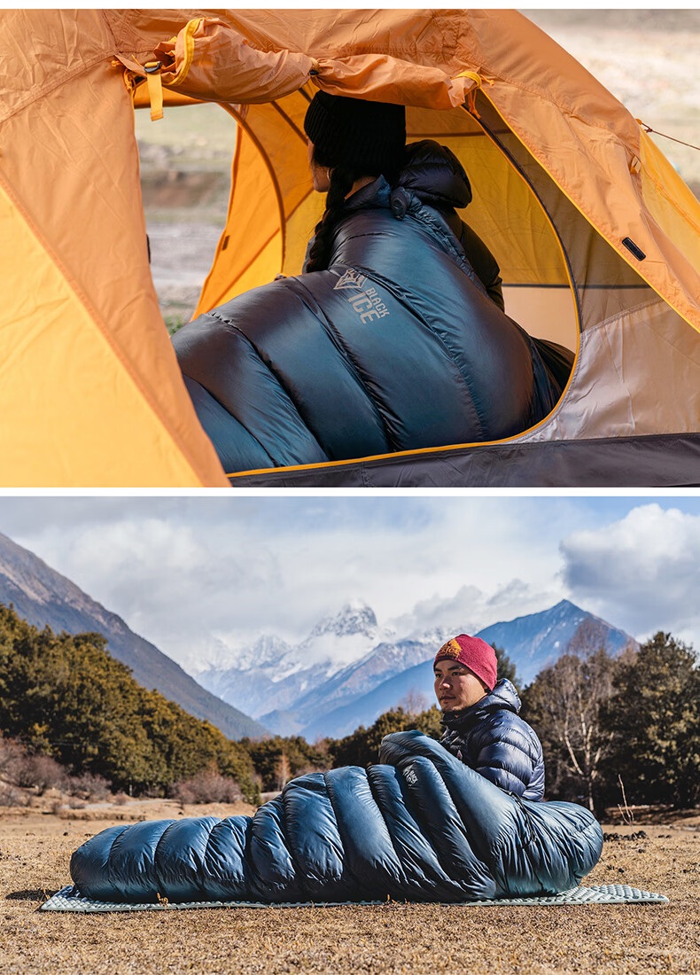 BLACKICE G Series Mummy Goose Down Sleeping Bag Camping Warm Adult Sleeping Bag G700 (New Standard) Red/M 20