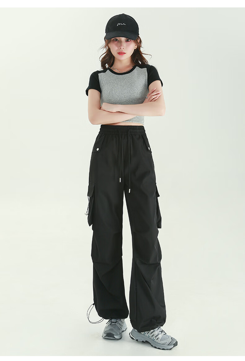 Borui Summer Lightweight American Quick-Dry Work Pants Women's Sports Loose Wide-Leg Slim Hiking Casual Pants 22