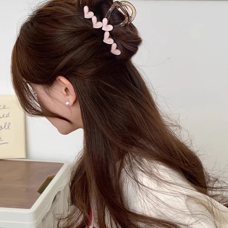 Idair Heart Hair Clip for Women High-End 2026 New Hairpin Back Hair Bun Shark Clip Birthday Gift for Girlfriend 1