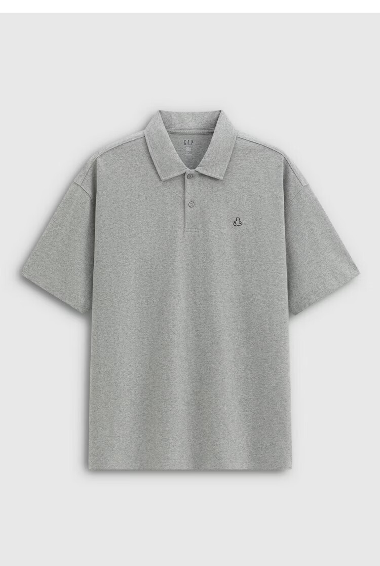 GAP Men's 2026 Summer New Pure Cotton Bear Embroidery Short Sleeve Polo Shirt Casual Top 892476 19