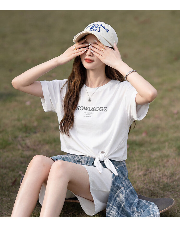 TonLion 2026 Summer New Women's Short Sleeve T-Shirt Unique Hem Design Loose Casual Top 10