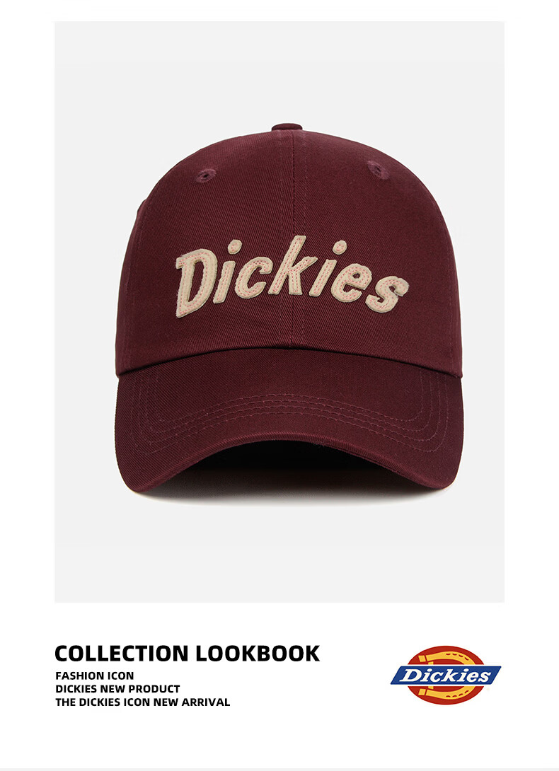Dickies Vintage Baseball Cap Men's Soft Top Trendy Slim Face Duckbill Hat Women's American Casual Couple Hat Navy Blue 11