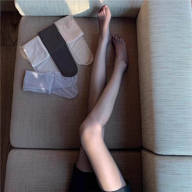 Ice Snow Kapok Pearl Sheer Pantyhose Women 0D Ultra-Thin Summer Anti-Snag Shiny Sexy Black Tights 24