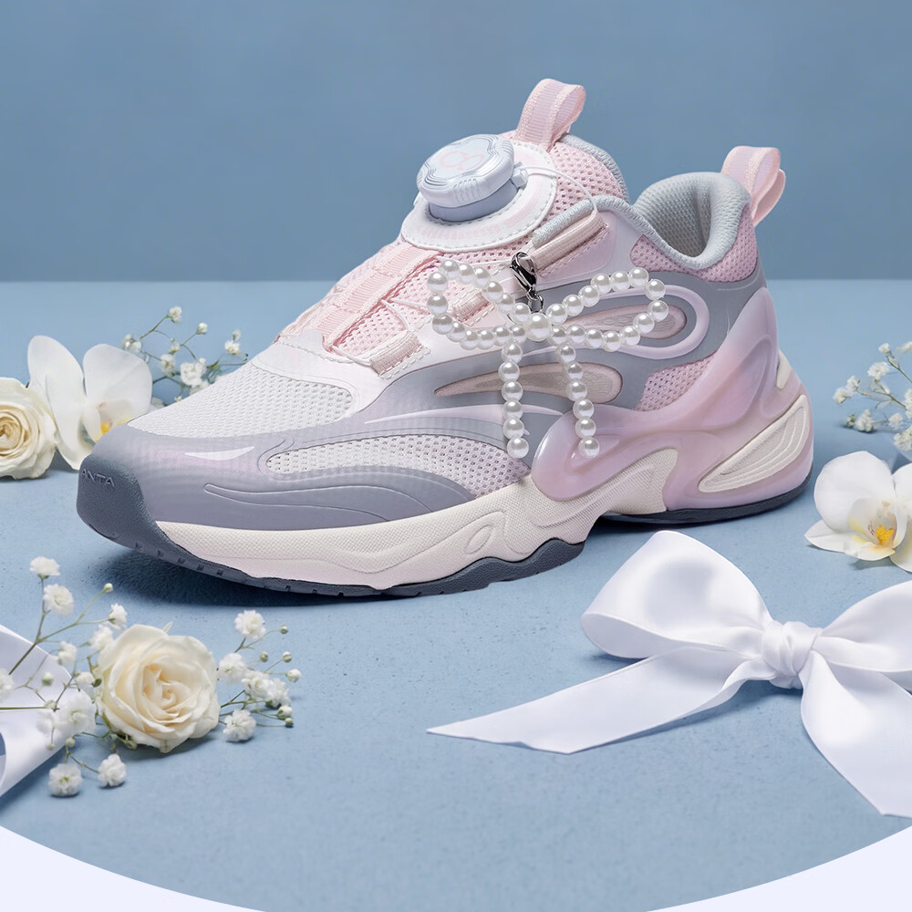 Anta Kids Girls Sports Shoes Big Kids 2026 Summer Breathable Sweet Cool Durable Butterfly Wing Casual Shoes A22628832 17
