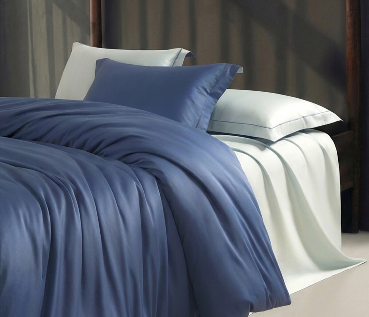JIEBO 100pcs Four-Piece Set 100% Cotton Class A High-End Luxury Bedding Set with Fitted Sheet (Duvet Cover 200x230cm) 12