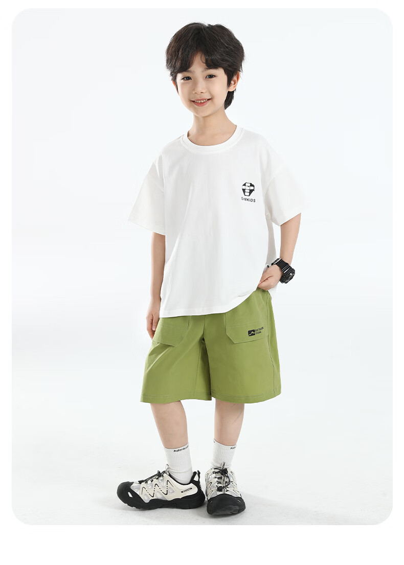 Little Elephant Ham Boys' Short Sleeve T-Shirt Summer 2026 New Cotton Pink 160 cm 37