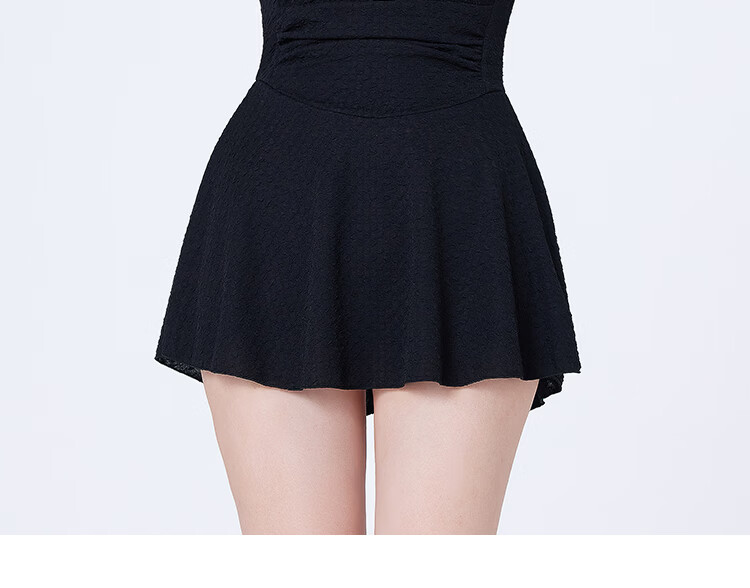 Agliondy Plus Size Women's One-Piece Swimsuit Waist-Slimming Figure-Flattering Classic Black M 15