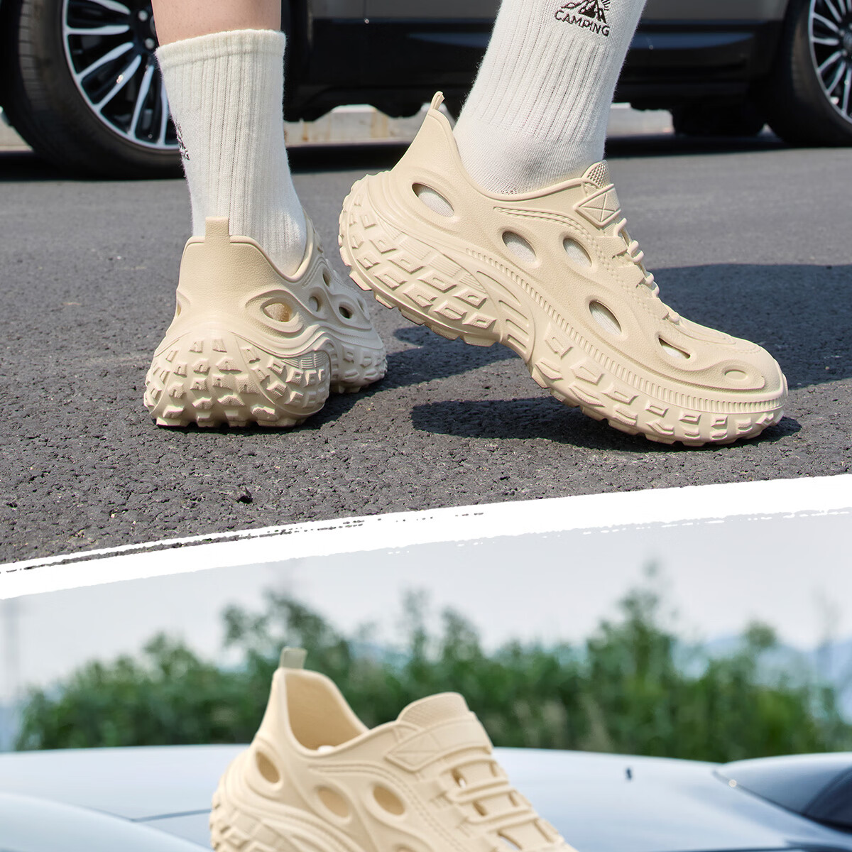 TZLDN Men's Summer Outdoor Clogs Anti-Odor Non-Slip Fully Covered Driving Comfortable Beach Water Shoes Sandals for Men 13