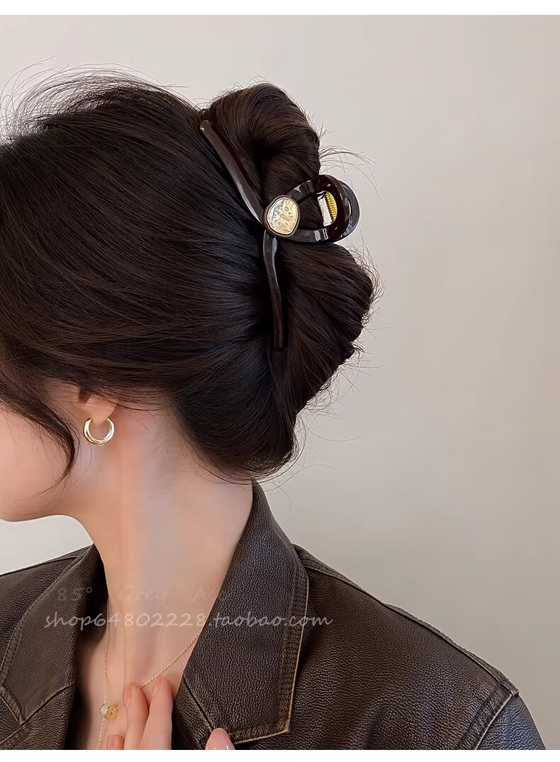 Jinglei Fashion French Hair Clip for Women, Back of Head Claw Clip, Shark Clip, Premium Hair Claw, Hair Accessory 5