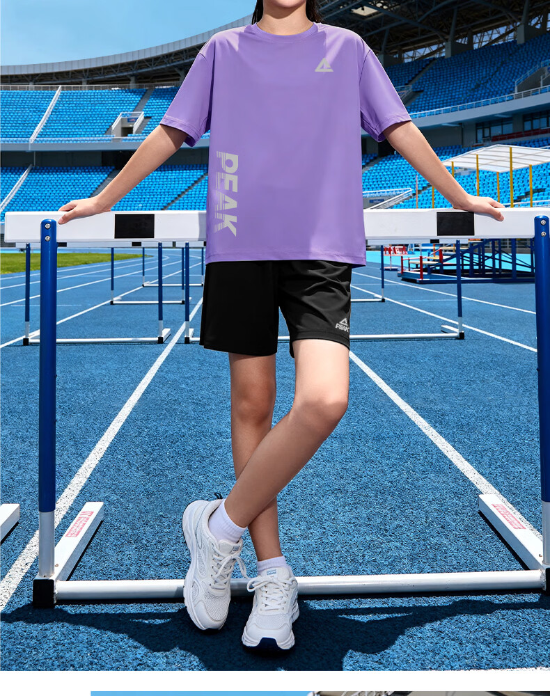 Peak Kids Sportswear Children's Summer 2026 New Boys Quick-Dry Short Sleeve T-Shirt Cool Summer Outfit for Older Kids 24