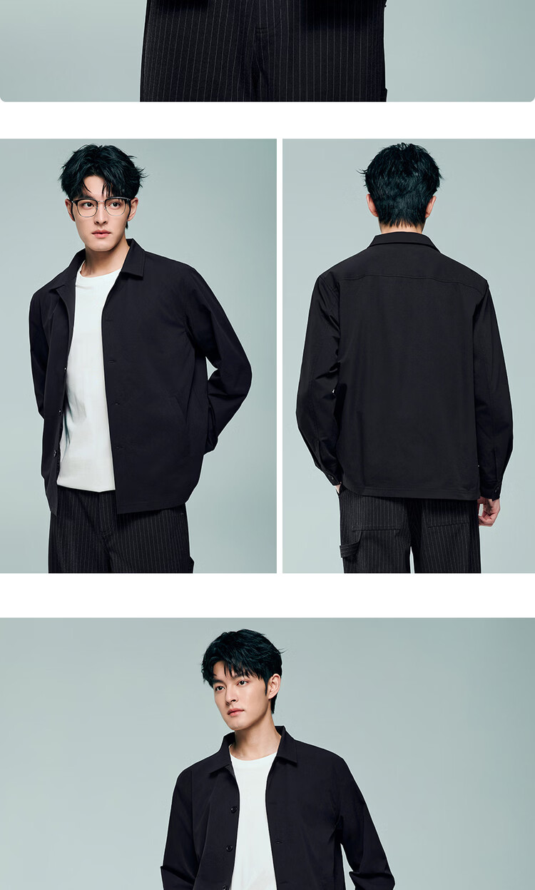 Giordano Men's Casual Jacket 2026 Spring New Outdoor Loose Lapel Coach Jacket 13076302 13