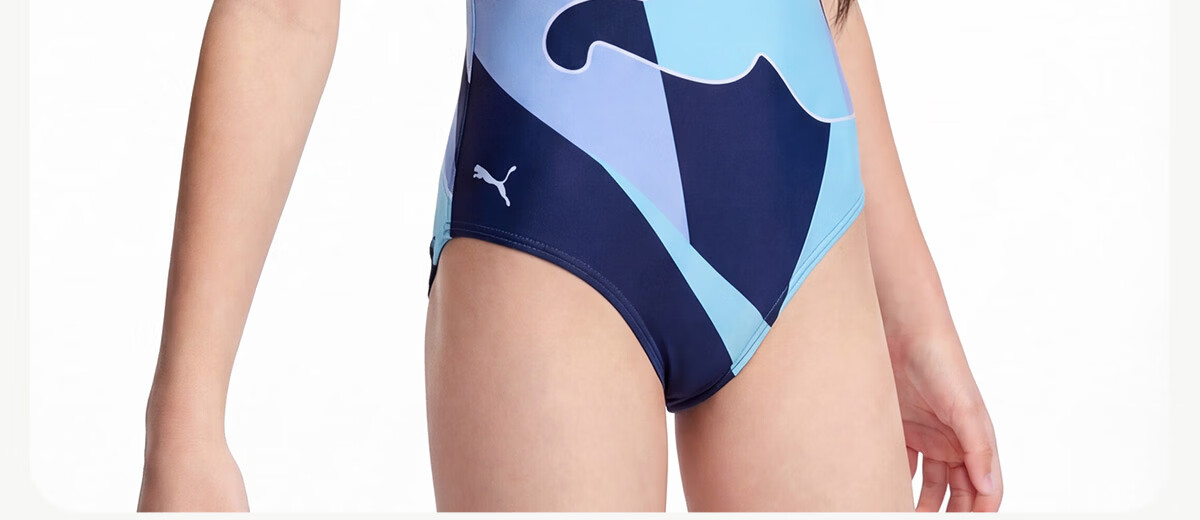 PUMA Kids Girls One-Piece Professional Training Racing Swimsuit for Swimming Pool 21