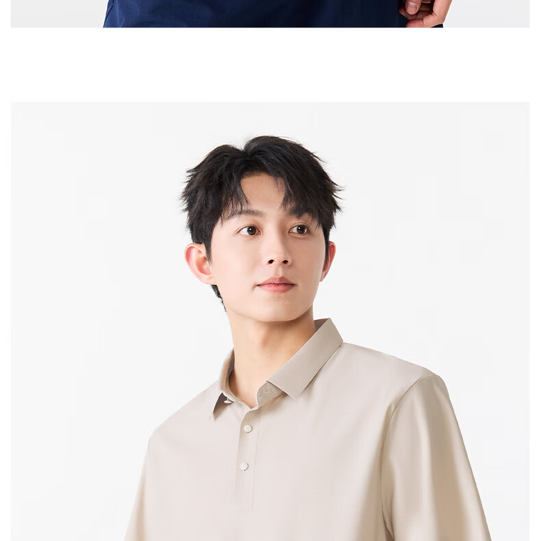 MINISO Men's Polo Shirt Short Sleeve T-Shirt Summer Ice Silk Quick-Dry Men's Collared Top Z Medium Gray M 21