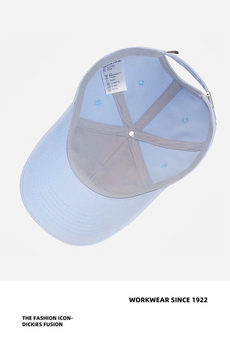 Dickies American Style Pure Cotton Baseball Cap Unisex Soft Top Duckbill Hat New Outdoor Sunshade Sun Protection Hat Gray Blue 11
