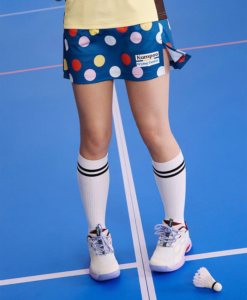 KUMPOO Badminton Dress Short Skirt for Women, Slimming Scream Center Collaboration Style Half Skirt ACQ261601-Red XL 22