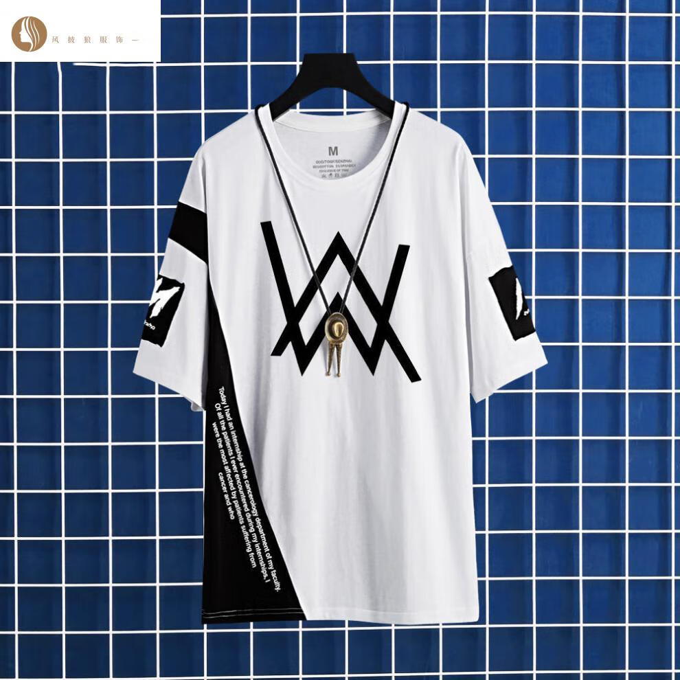 夏季艾伦沃克同款衣服alan walker街头短袖t恤上衣联名卫衣半袖休t恤