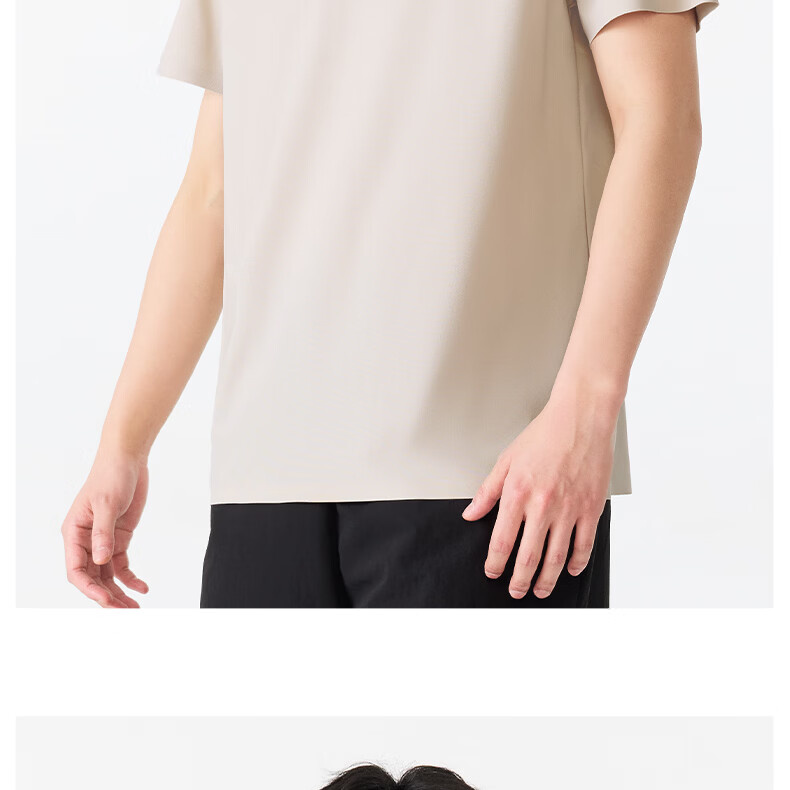 MINISO Men's Polo Shirt Short Sleeve T-Shirt Summer Ice Silk Quick-Dry Men's Collared Top Z Medium Gray M 22