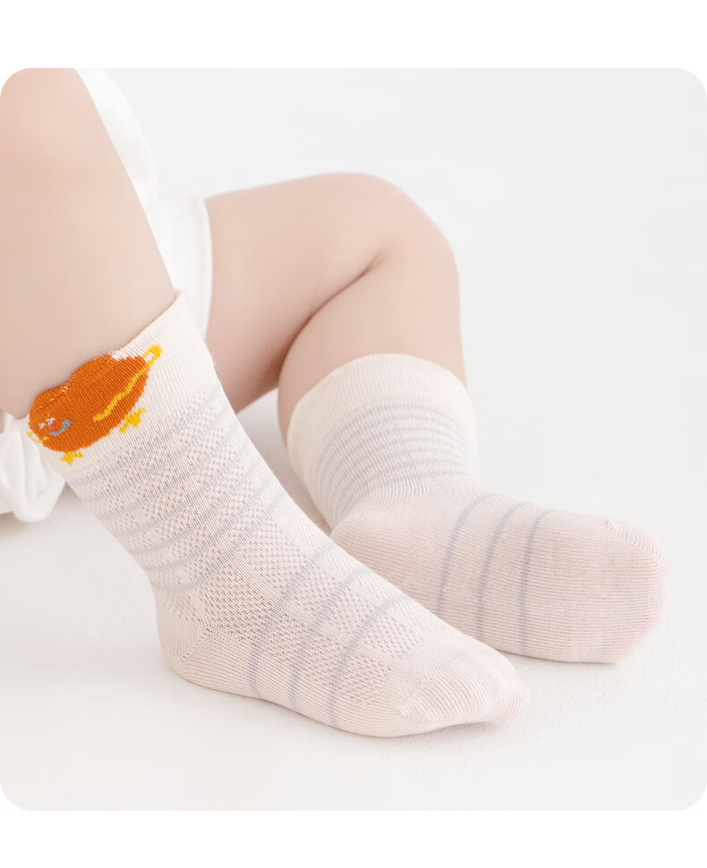 Growth Baby Socks Summer Thin Breathable Mesh Socks Seamless Soft Cuff No Tightening Mid-Calf Socks 13