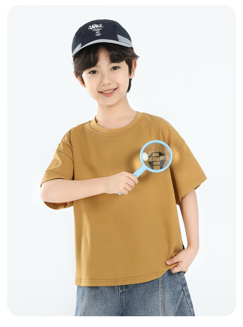 Little Elephant Ham Boys' Short Sleeve T-Shirt Summer 2026 New Cotton Pink 160 cm 29