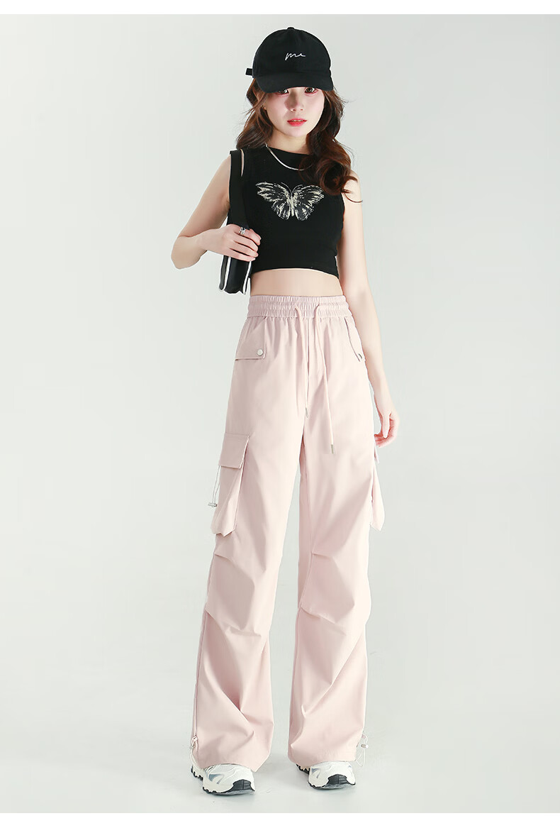 Borui Summer Lightweight American Quick-Dry Work Pants Women's Sports Loose Wide-Leg Slim Hiking Casual Pants 19