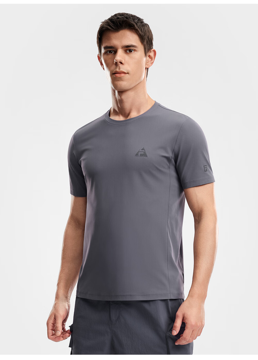 FILA Official Men's Knitted Short Sleeve Shirt 2026 Summer New Outdoor Sports Simple Basic Versatile T-Shirt 8