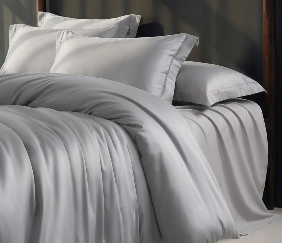 JIEBO 100-Piece Four-Piece Bedding Set 100% Cotton Class A High-End Luxury Home Collection [Designer Edition] Fitted Sheet Style 200*230 Purple 11