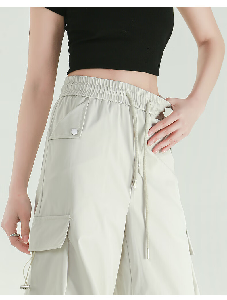 Borui Summer Lightweight American Quick-Dry Work Pants Women's Sports Loose Wide-Leg Slim Hiking Casual Pants 15