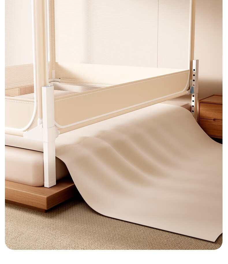 Lazy Infinity [Stable Tent Pro5] Home Baby Anti-Fall Playpen Mosquito Net Frame 1.8*2m [Flat Tube Adjustable Base] 15