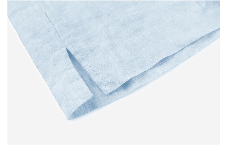 GANT Women's Spring Summer Pure Linen Striped Solid Vintage Coin Style Shirt 455-Blue S 16
