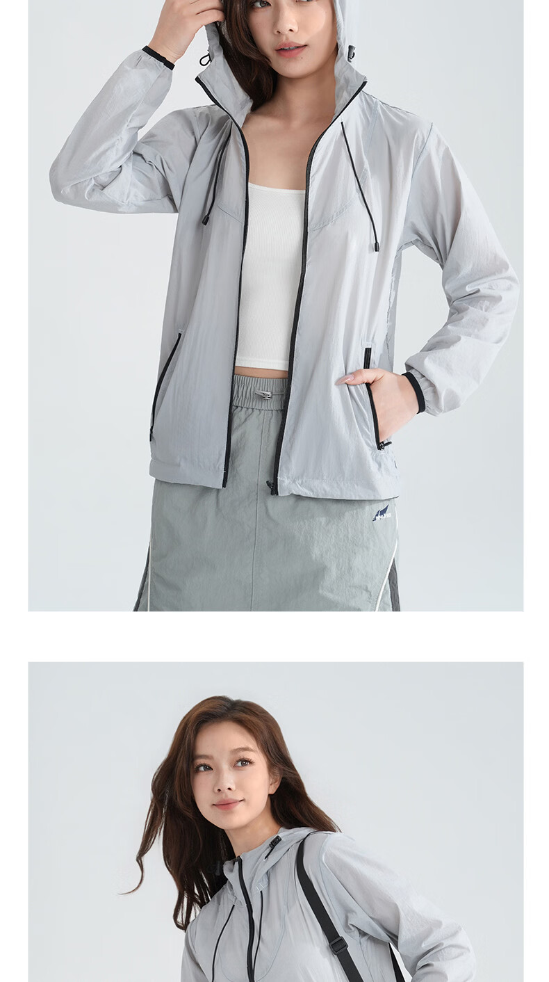 LangSha Women's Summer Ice Silk Cooling Sunscreen UV Protection Ultra-Light Breathable Quick-Dry Outdoor Cycling Skin Jacket 12