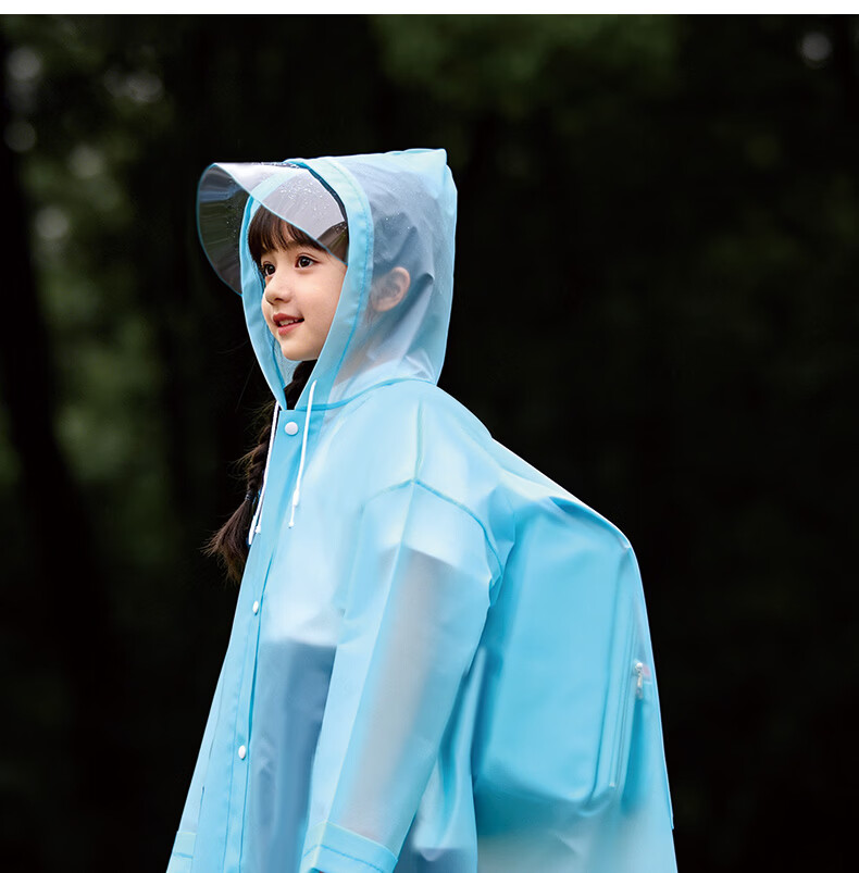 Yucheng 2026 New Disposable Children's Raincoat for Primary School Students with Backpack Slot, Long Thickened Portable Travel Raincoat 18