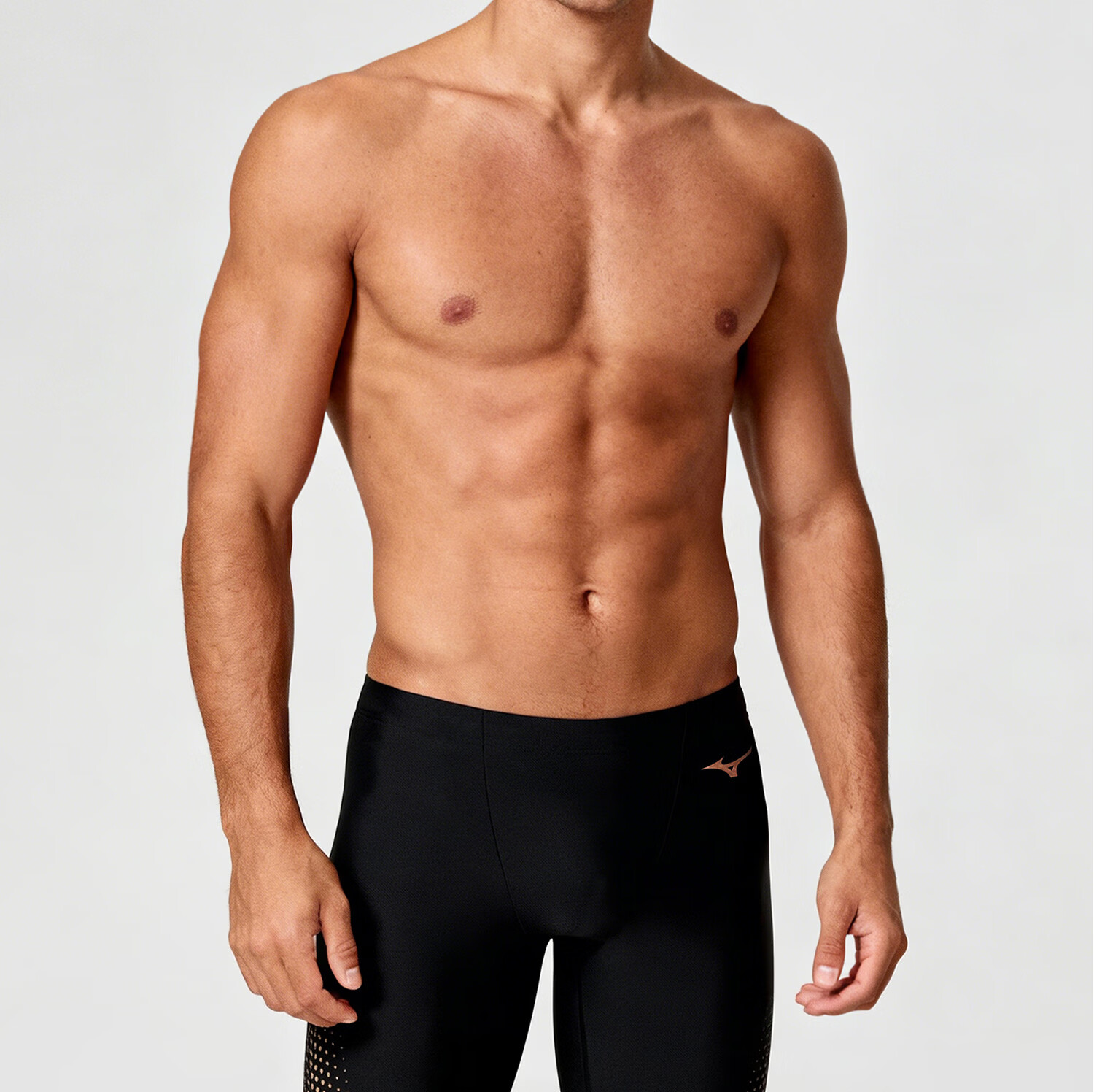 MIZUNO Men's Swim Trunks, Anti-Embarrassment, Large Size, Long Style, Knee-Length, Professional Quick-Dry Chlorine-Resistant Swimwear, Equipment B1127 Black 2XL 35