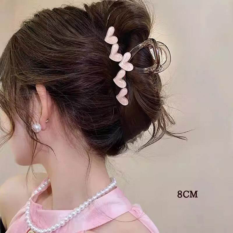 Idair Heart Hair Clip for Women High-End 2026 New Hairpin Back Hair Bun Shark Clip Birthday Gift for Girlfriend 4