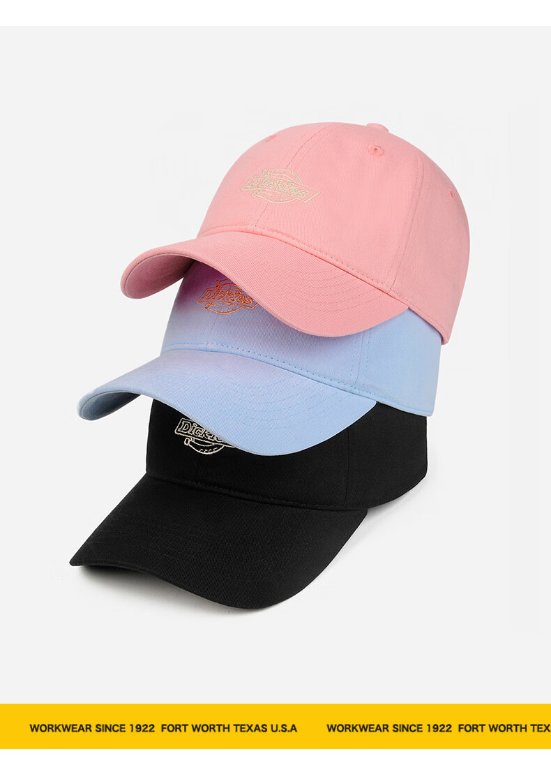 Dickies American Style Pure Cotton Baseball Cap Unisex Soft Top Duckbill Hat New Outdoor Sunshade Sun Protection Hat Gray Blue 17