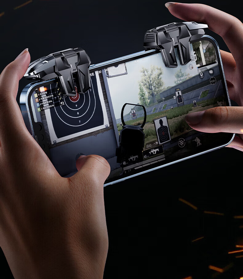 STEK [Top Seller 10W+] PUBG Mobile Gaming Controller Delta Operation Peace Elite Six-Finger Mechanical Rapid Fire Shoulder Key for Apple 5