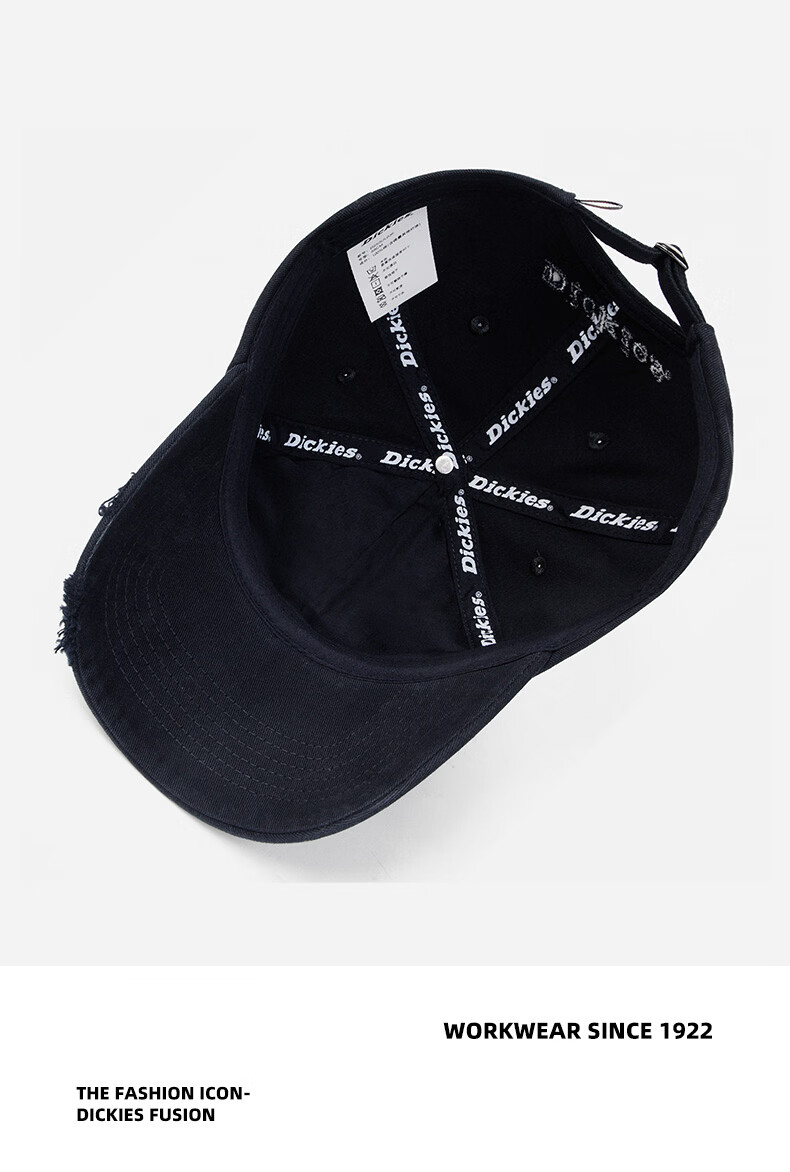 Dickies American Style Distressed Baseball Cap Unisex Casual Vintage Sun Hat Navy Blue 14