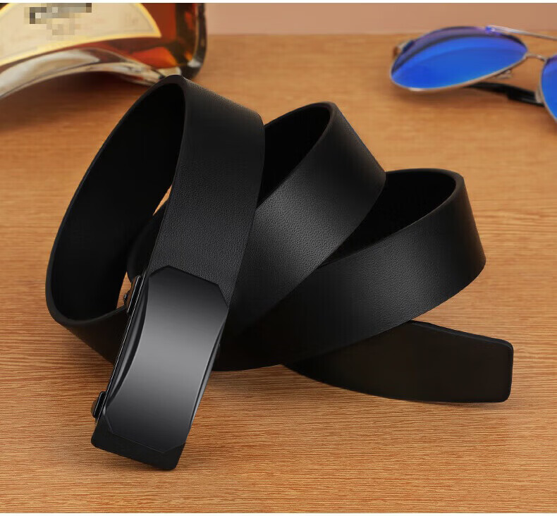 JEEP Men's Genuine Leather Inner-Wear Automatic Buckle Belt 2026 New Casual Waistband Birthday Gift for Husband 17