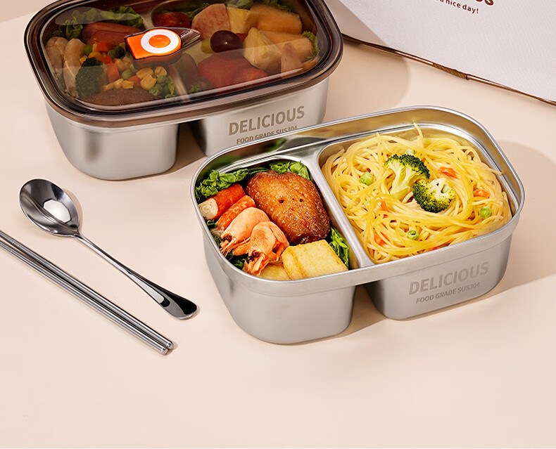 Ymer 316L Stainless Steel Insulated Lunch Box Microwave Safe Office Canteen Compartment Bento Box 11