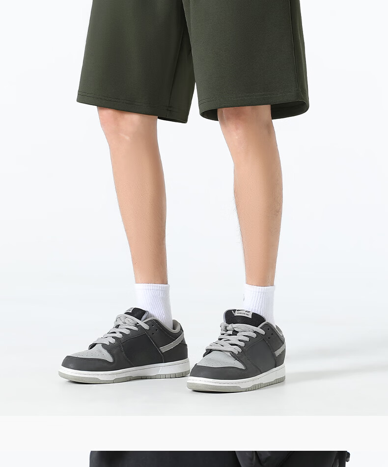 MINISO Men's Summer Ice Silk Shorts Casual Quick-Dry Sports Mid-Length Over-Knee Shorts Z Army Green XL 19