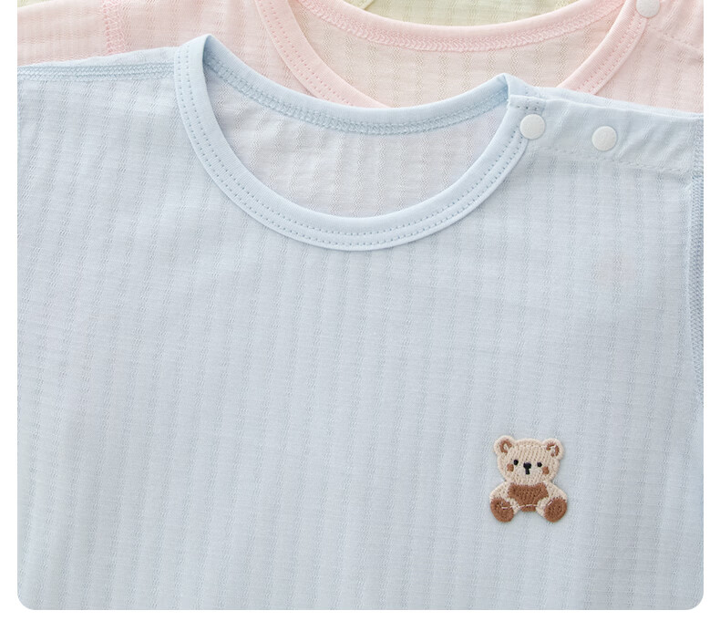 Yingbeiyi Pure Cotton Breathable Baby Short Sleeve and Shorts Set Summer Thin Children's Two-Piece Air Conditioning Homewear 23