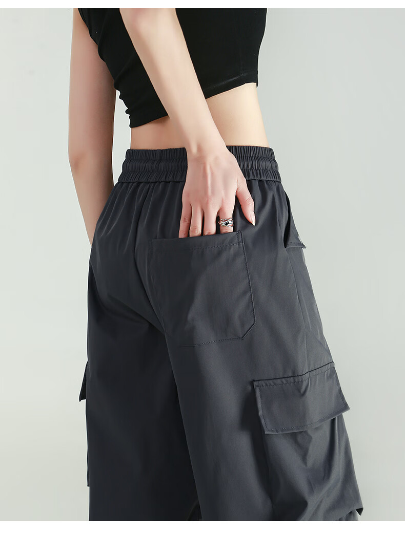 Borui Summer Lightweight American Quick-Dry Work Pants Women's Sports Loose Wide-Leg Slim Hiking Casual Pants 18