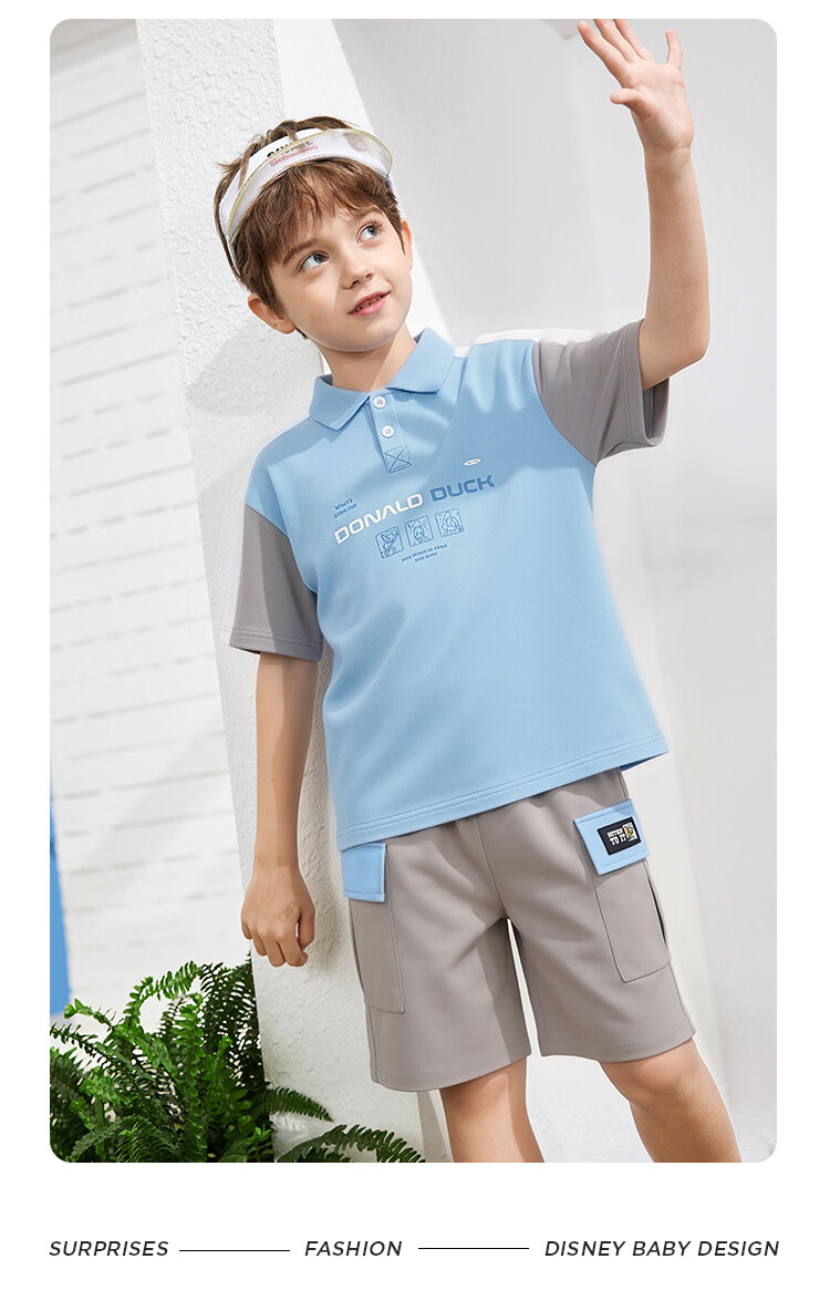 Disney Boys Summer Short Sleeve Set 2026 New Fashion Polo Casual Set 13