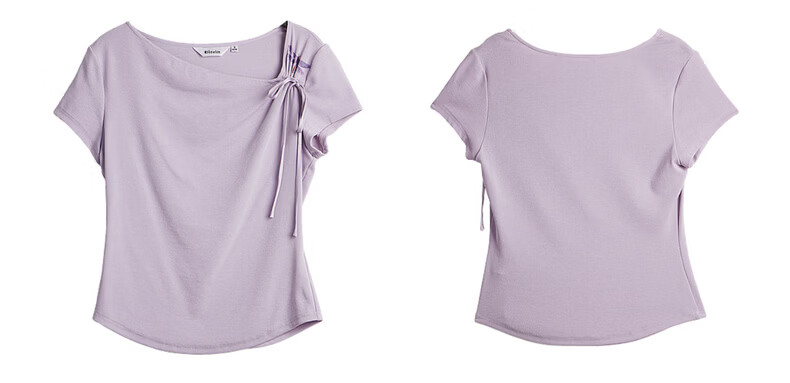 Olrain Eurielle Lyocell Cooling Summer Women's Short Sleeve T-Shirt with Printed Neckline Top Clothing Beige XL 6